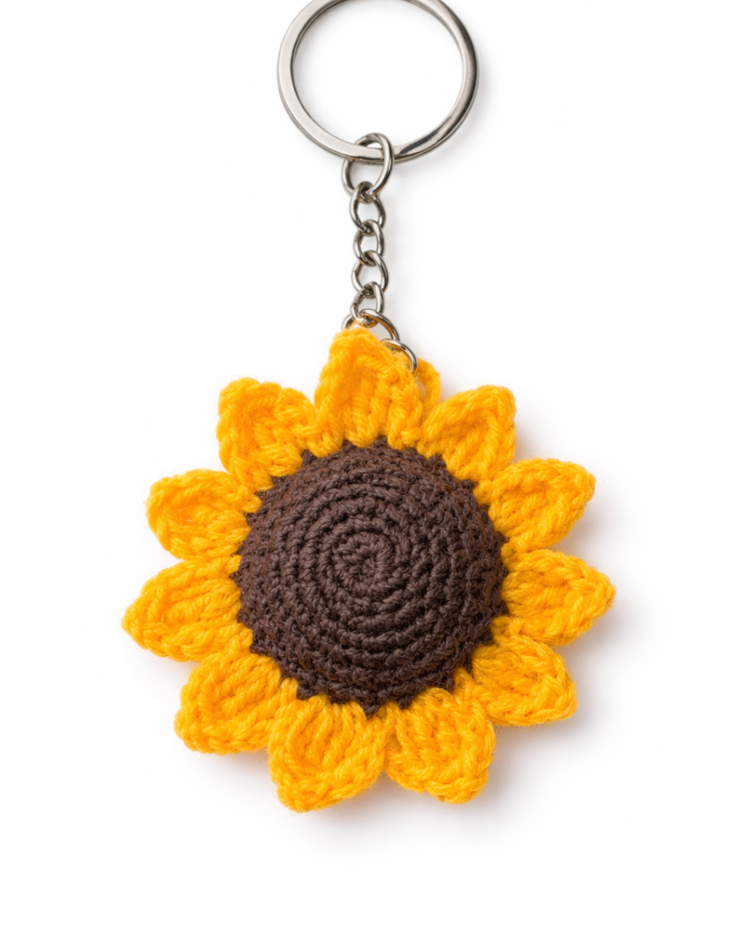 CROCHET SUNFLOWER KEY CHAIN
